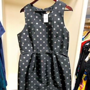 Cocktail dress black with silver dots. Brand new. Size 14.